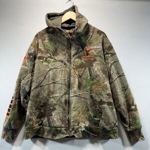 Realtree Men's Camo "Bucked Up" Hoodie Sweatshirt Size XL Orange Hunting
